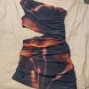 Peppermayo One-Shoulder Multicolor Dress